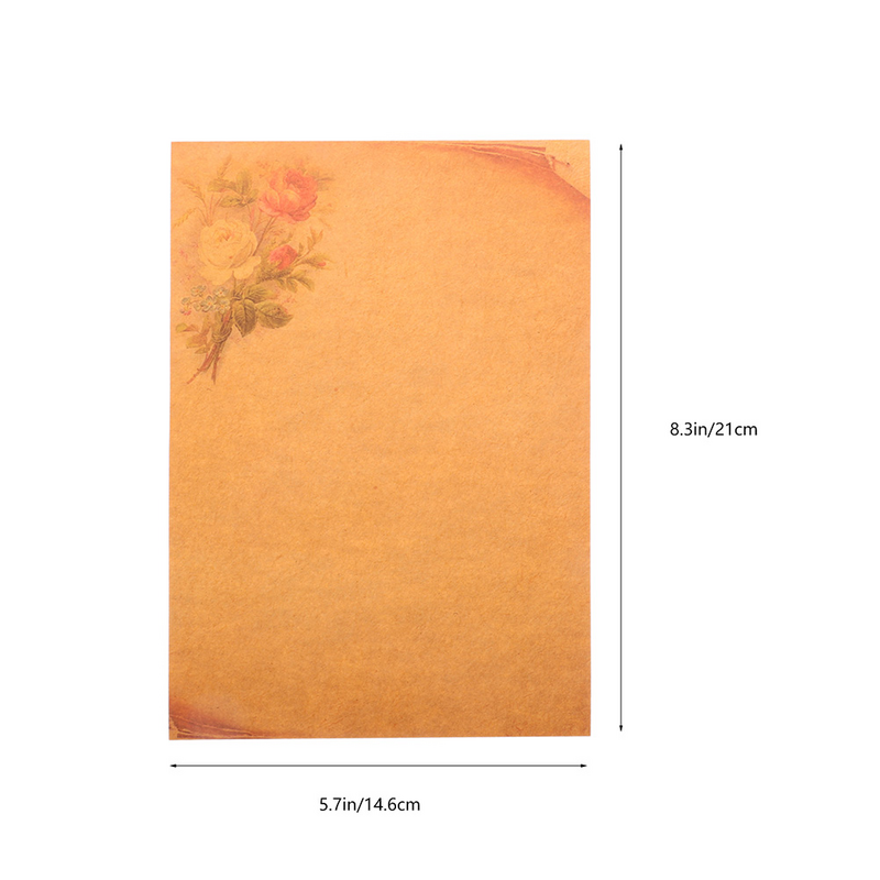 Papel Kraft de Estilo Vintage para Decoración Retro, papelería elegante, 48 piezas