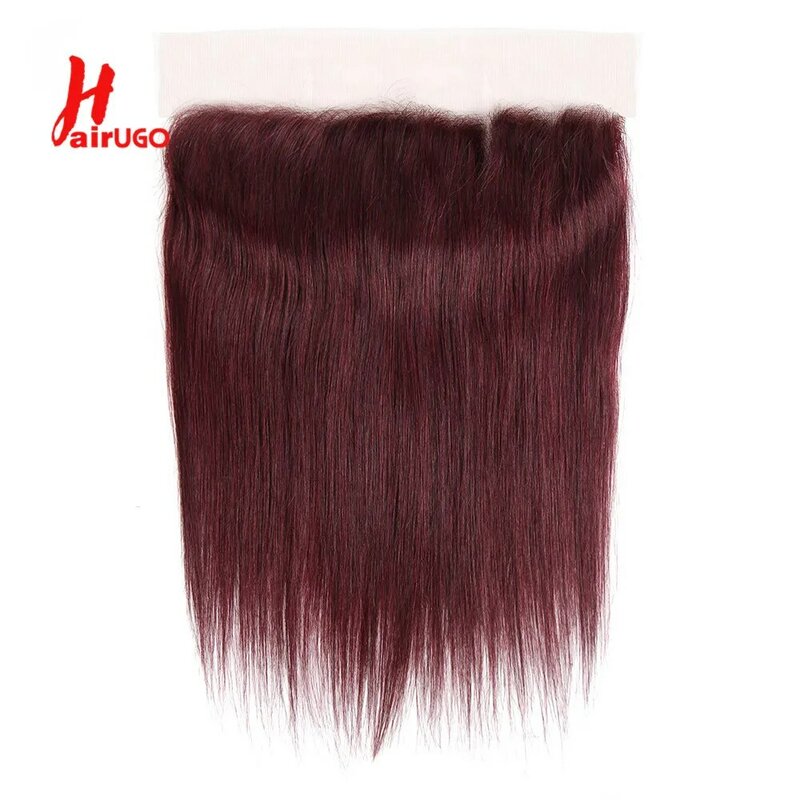 HairUGo Brazilian 99J Body Wave 13x4 Lace Front 100% Human Hair 130% Density Remy Hair Burgundy Lace Frontal With Baby Hair