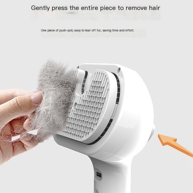 Pet Supplies Spray Rechargeable Massage Anti-Static Cat Dog Brush Floating Hair Pet Hair Removal Comb