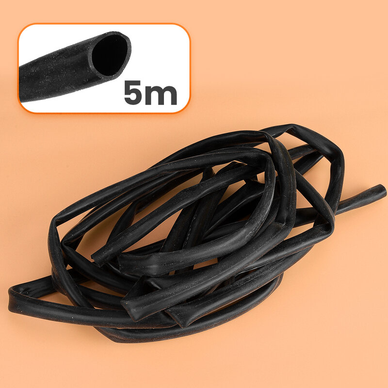 Black Silicone 10/12mm 5m Long Tube Tubing Air Line Quick Connect Hose for Tire Changer Machine