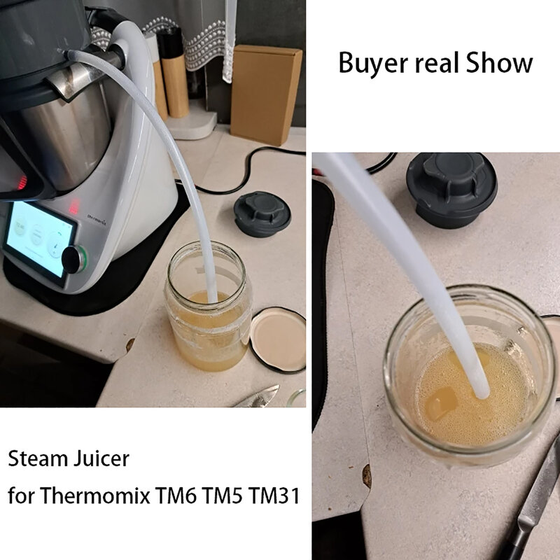 Thermomix-exprimidor de vapor reutilizable para máquina de cocina, filtro destilador de vino al vapor con manguera, TM6, TM5, TM31