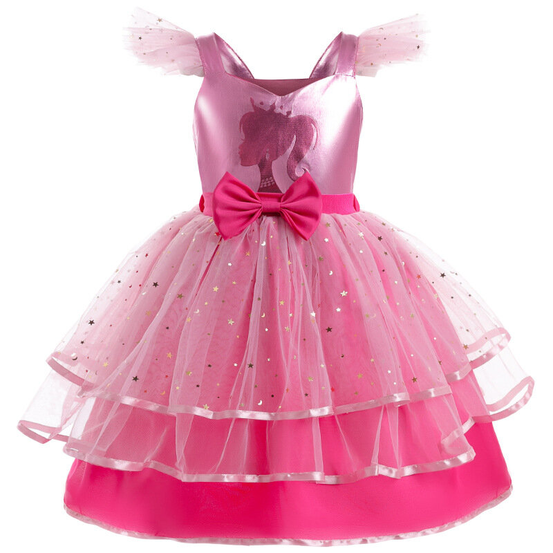 Vestido de princesa de Disney para niña, ropa de verano de fantasía, sirenita, Minnie, Toy Story, fiesta de Halloween