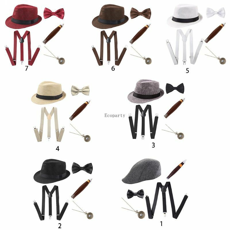 disraze Flat Caps-Classic Trilby Hats Fedora Hat Cotton Blended Panama Sun Jazz Cap 1920s Gatsby Men Costume Accessories