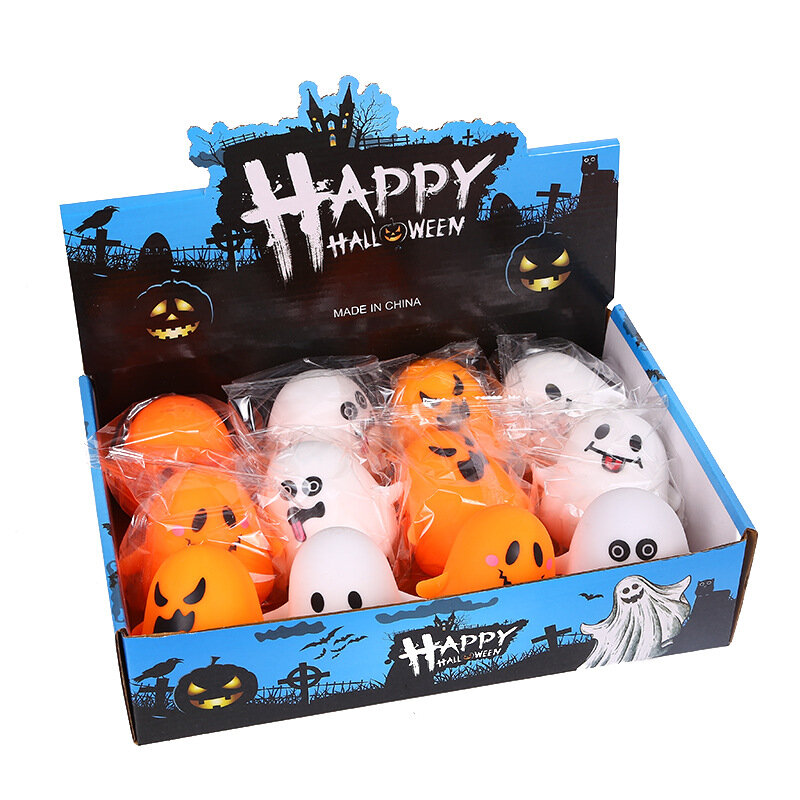Cute Ghost Glow Toys para crianças, Slow Squeeze Action Figure, Prank Decompression Toy, Presentes de Halloween, Novo, 1 Pc, 2 Pcs, 4Pcs