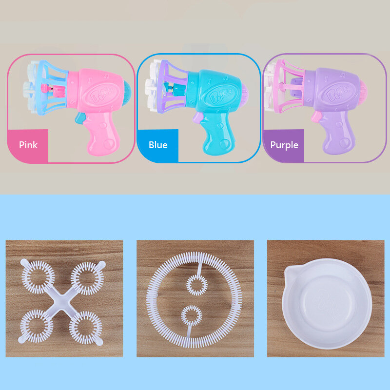 Zabawki dla dzieci z bąbelkami do mydła w kształcie karabinu maszynowego automatyczny pistolet bąbelkowy zabawki na prezent dla dzieci