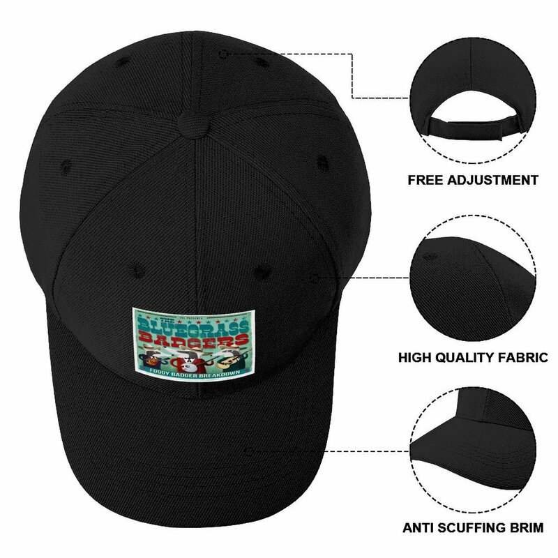 The Bluegrass Badgers หมวกเบสบอลหมวก Snapback หมวกกอล์ฟแบรนด์หรู Trucker ผู้หญิงชายหาดของผู้ชาย