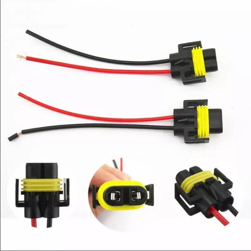 2 sztuk H8 H9 H11 kable w wiązce gniazdo złącze przewodu samochodowego przewód Plug Adapter do światła przeciwmgielne reflektor żarówka