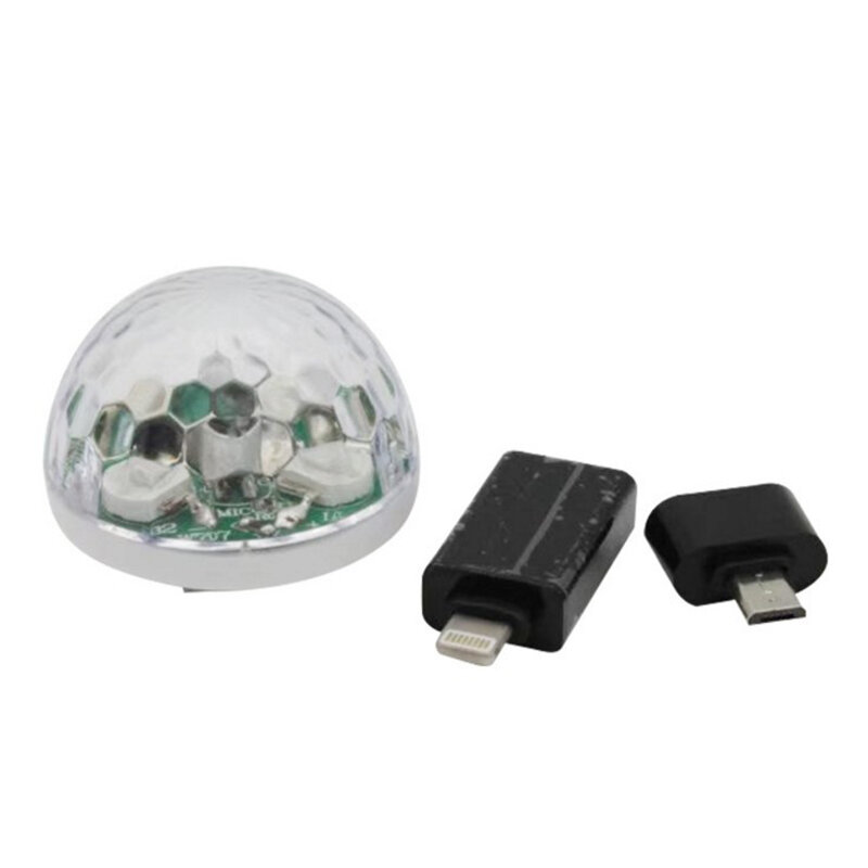 أضواء ديسكو صغيرة محمولة مزودة بمنفذ USB للمسرح أضواء للعائلة مصابيح حفلات ونادي حفلات الهاتف المحمول ضوء مسرح USB عشوائي اللون شحن مباشر