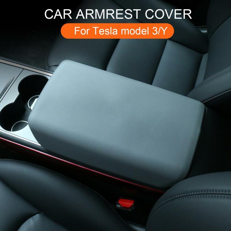 Armrest Cover Soft TPE Material Armrest Cover With Logo Anti-scratch Luxury Design Car Armrest Cover For Tesla Model 3/Y