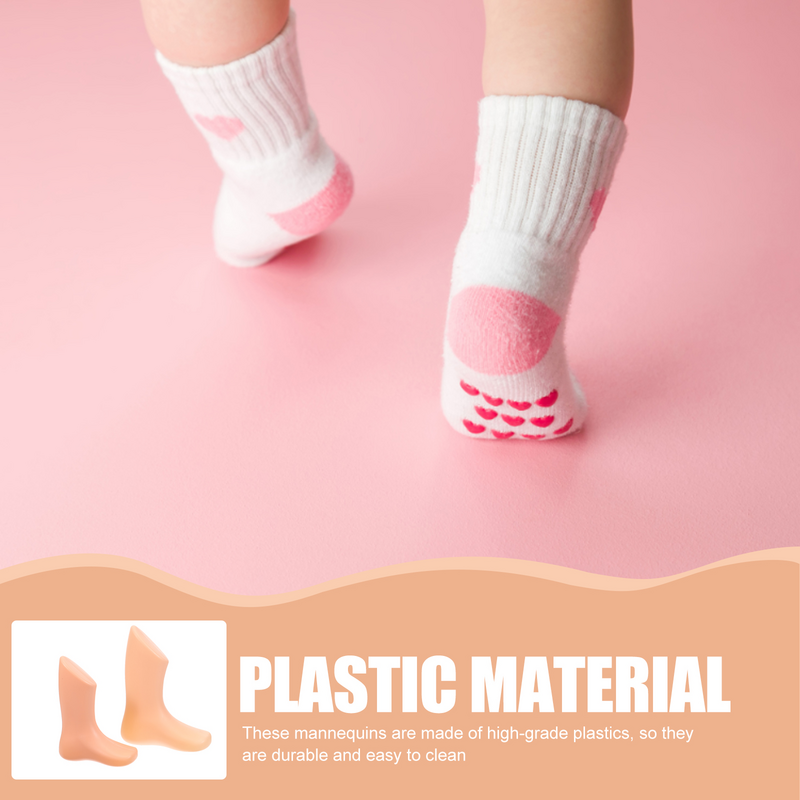 Maniquí de plástico para pies de bebé, modelos de zapatos para niños pequeños, soporte de formas de zapatos, exhibición de calcetines