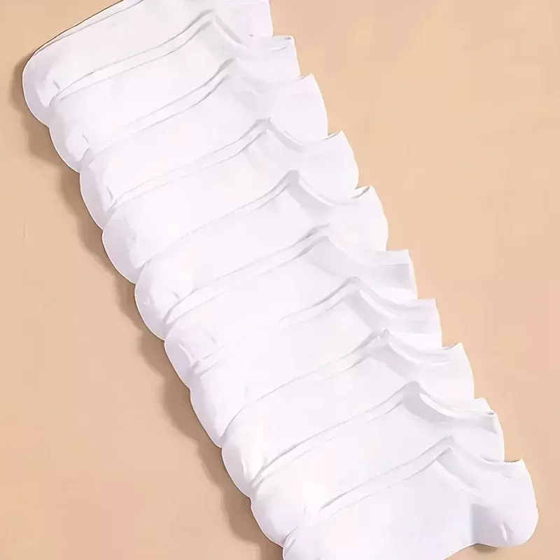 Calcetines tobilleros de algodón para hombre y mujer, calcetín Unisex de corte bajo, color negro, blanco y gris, suaves y ligeros, 10, 20 o 40 pares