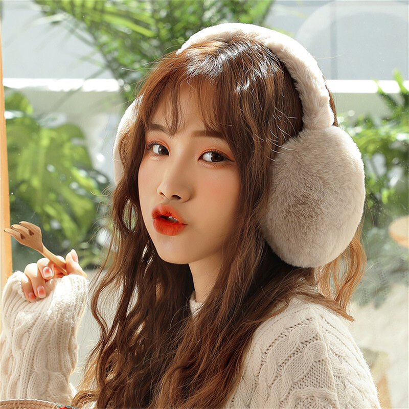 한국어 버전 소년 소녀 사랑스러운 학생 겨울 따뜻한 봉제 동결 방지 접는 귀마개 EZ-7840