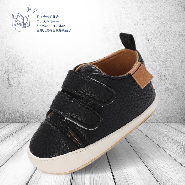 Baby Boys Girls Shoes Infant Sneakers PU Leather Non Slip Rubber Sole Newborn Shoes Toddler First Walker Crib Shoes