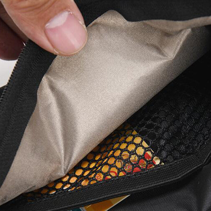 15*35cm RFID Blocking Waterproof Travel Phone Belt Waist Bag Fanny Pack Hidden Wallet Signal RFID Blocker Passport Holder Bag