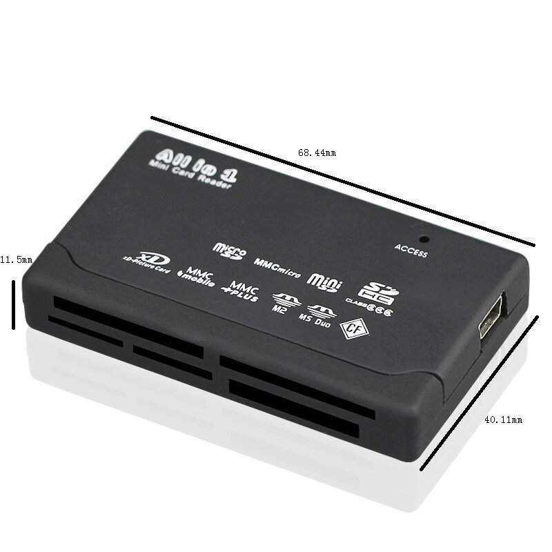 Uniwersalny czytnik kart USB 2.0 Adapter czytnika kart SD Obsługa TF CF SD Mini SD SDHC MMC MS XD