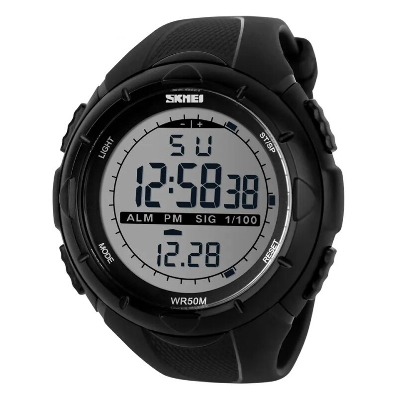 Gorący sprzedany prosty męski zegarek na zewnątrz wodoodporne zegarki sportowe z budzikiem odporny na wstrząsy cyfrowy zegarek na rękę dla nastolatków