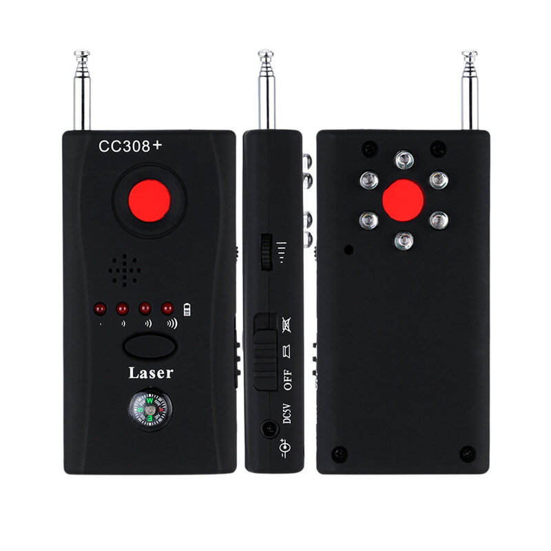 Pencari perangkat multifungsi CC308 + lensa kamera detektor DV sinyal sinyal gelombang Radio jangkauan penuh WiFi RF GSM