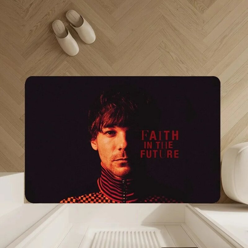Louis Faith in the Future t-tomlinson alfombrilla antideslizante para baño, cocina, dormitorio, sala de estar, alfombra de entrada, decoración del hogar