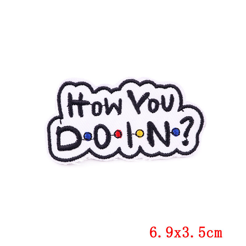 Phrase Embroidery Patches DIY English Famous Quotes Iron on Cloth Stickers Chest Badges Clothes Bag Hat Personalized Accessories
