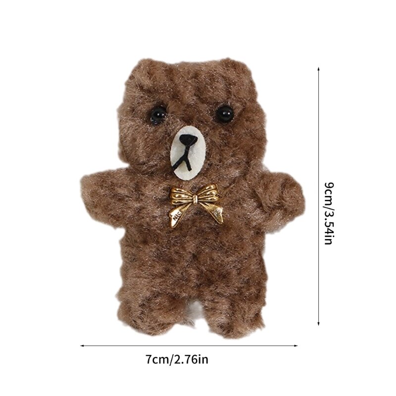 Simpatica bambola orso cartone animato per abbigliamento per bambini fai da te Decorazione borsa orso cartone