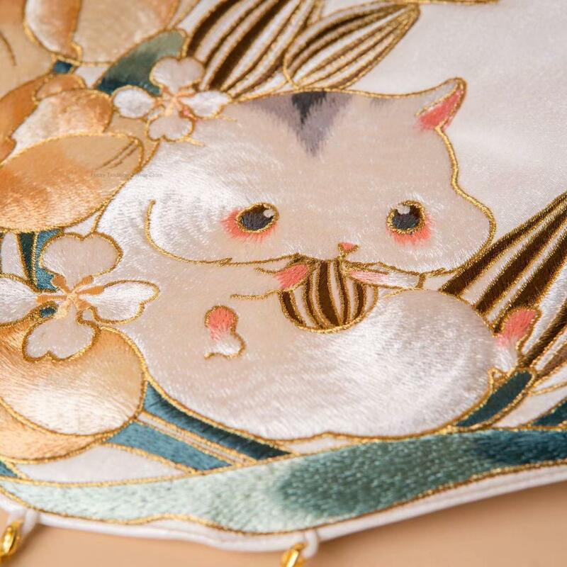 Tas Hanfu asli untuk Hamster kecil liontin rumbai tas ponsel gaya cantik tas gaya Tiongkok musim semi musim panas tas Hanfu wanita