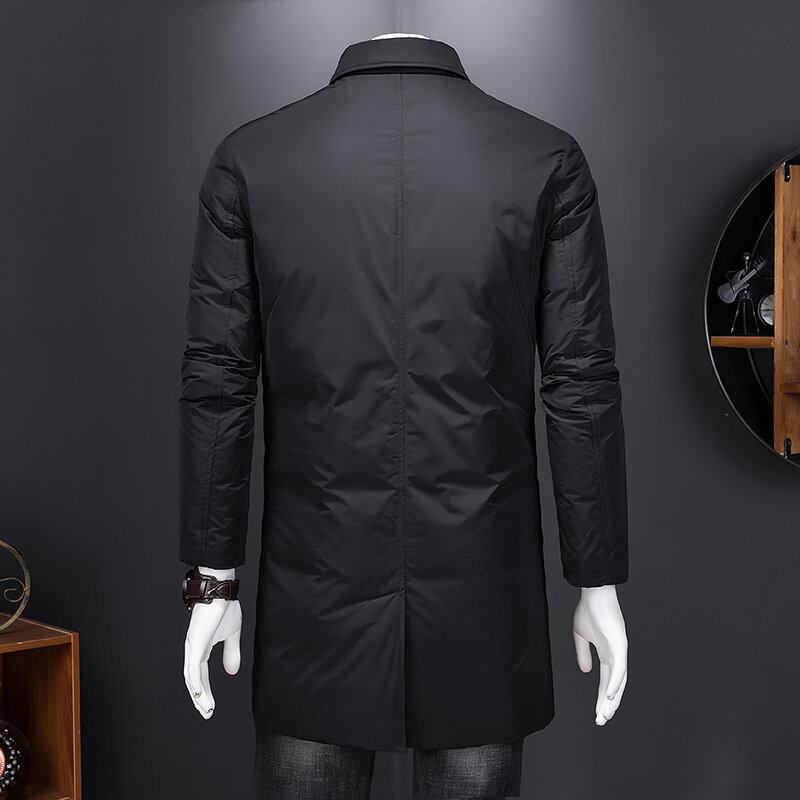 Jaket musim dingin pria keluaran baru 2023 mantel berkualitas tinggi jaket bulu angsa putih pria, parka tebal hangat mode, M-4XL kyk96