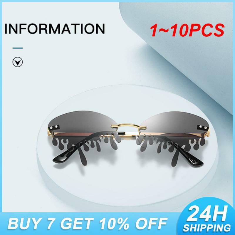 1 ~ 10 buah kacamata indah desain unik kualitas tinggi aksesori pantai musim panas modis terlaris kacamata hitam modis
