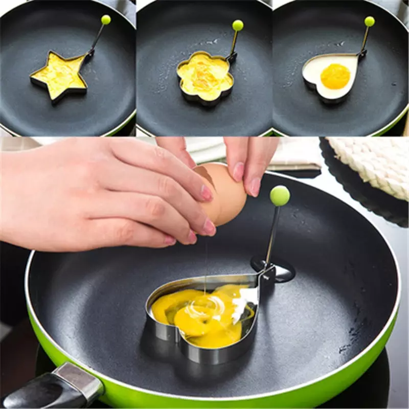 Macchina per friggere le uova in acciaio inossidabile 1411 strumento per macinare le uova di loto a vapore creativo modello di uovo fritto amore stampo istantaneo T