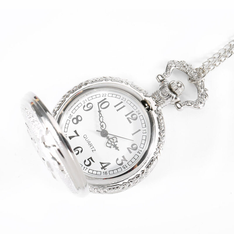 Zegarek kieszonkowy męski zegarek Vintage biżuteria antyczny skrzydła orła kwarcowy zegarek kieszonkowy naszyjnik łańcuszek z wisiorem zegar zegarek na prezent na łańcuszku