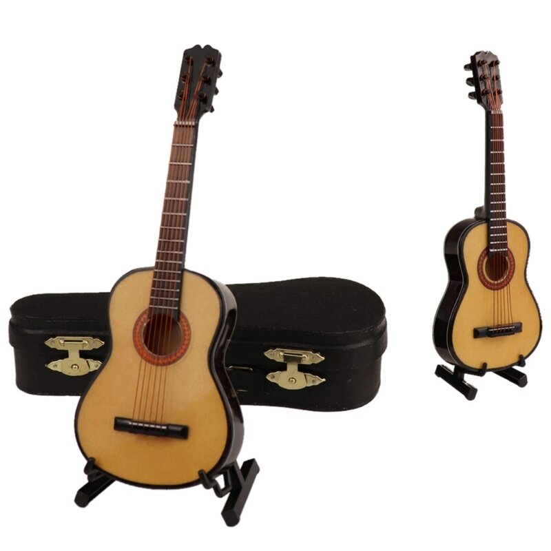 Accessori per fotografia neonato Mini chitarra antica per servizi fotografici per bambini Decorazioni per strumenti musicali in