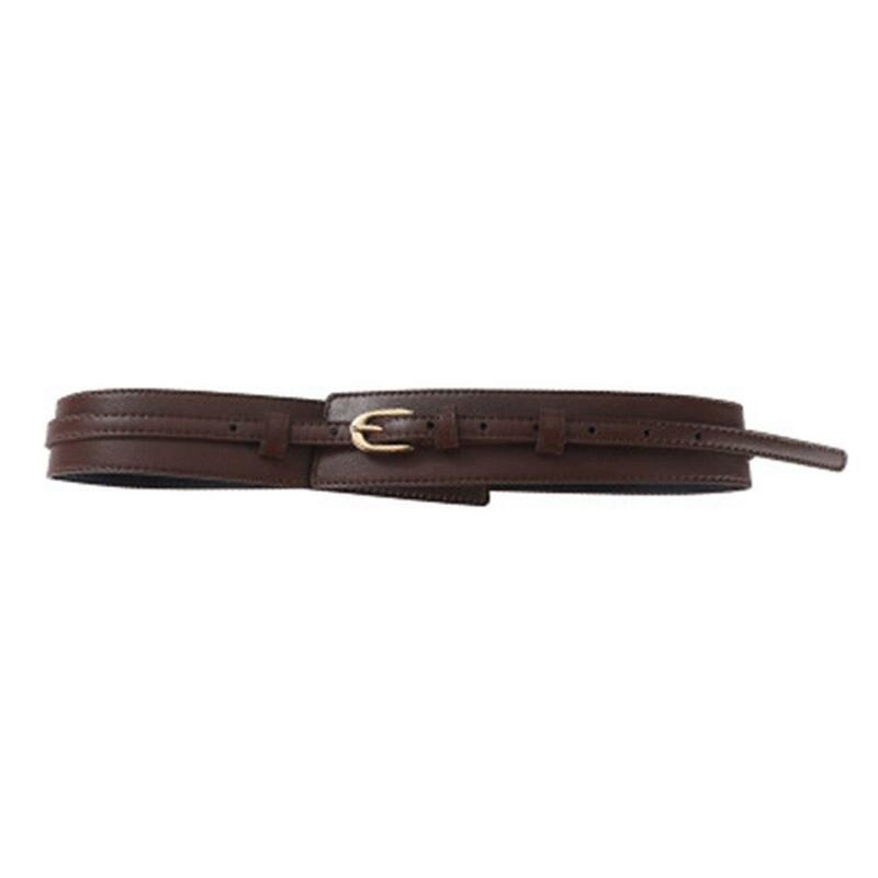 Cintura staccabile in pelle PU cintura elegante con fibbia ad ardiglione cintura larga Vintage per donna cintura larga morbida P5Q9