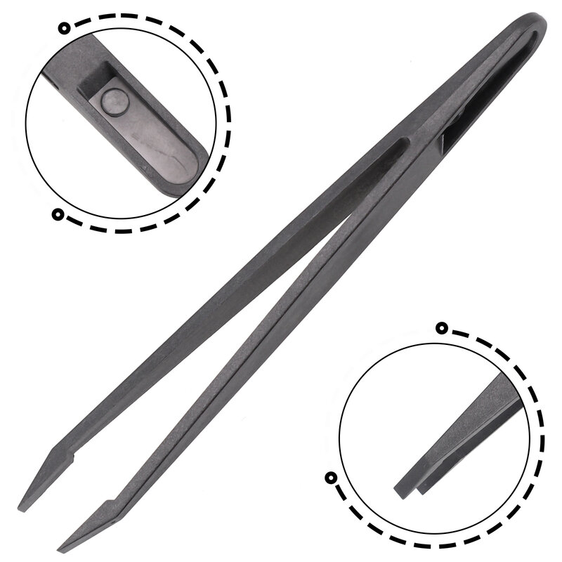 Anti-Static Stainless Steel Tweezer Precision Maintenance Industrial Repair Curved Home Working Model Making Hand Tools Supply