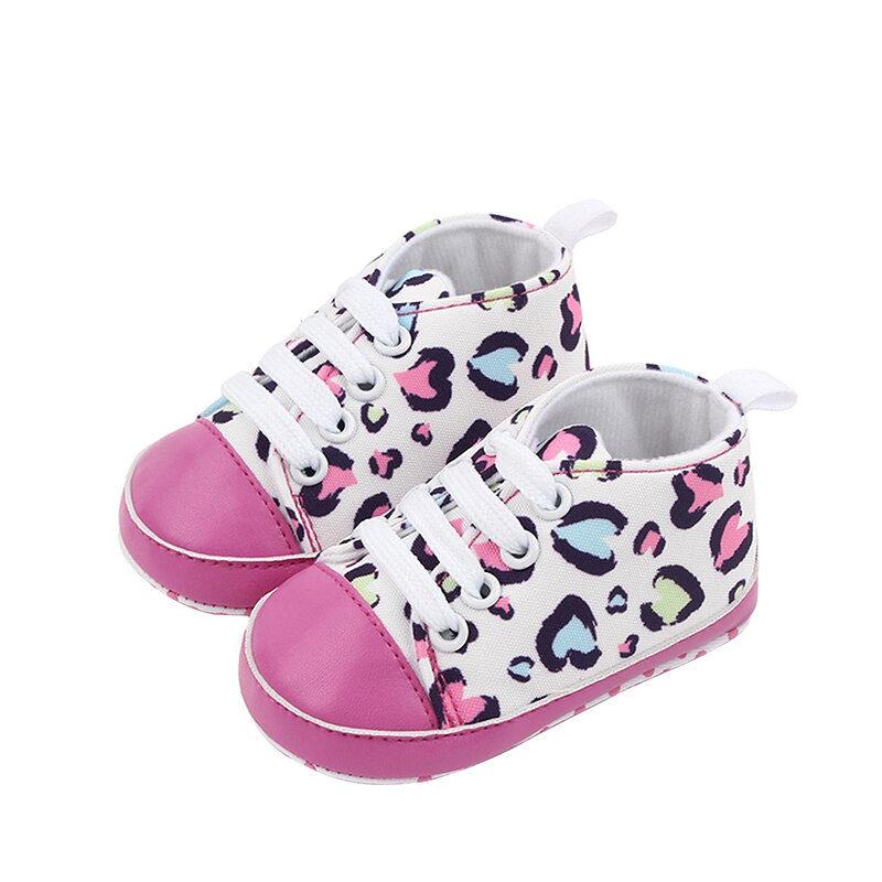 Zapatos de lona para bebé, zapatillas planas informales con estampado de leopardo, flores, planetas, pan de jengibre, para caminar, para niñas y niños