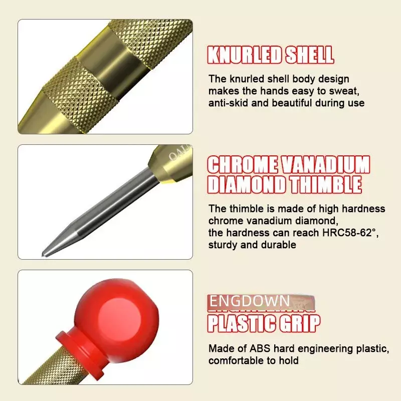 Automatic Center Punch Super Strong Centre Punch General Automatic Center Punch Adjustable Spring Loaded Metal Drill Tools