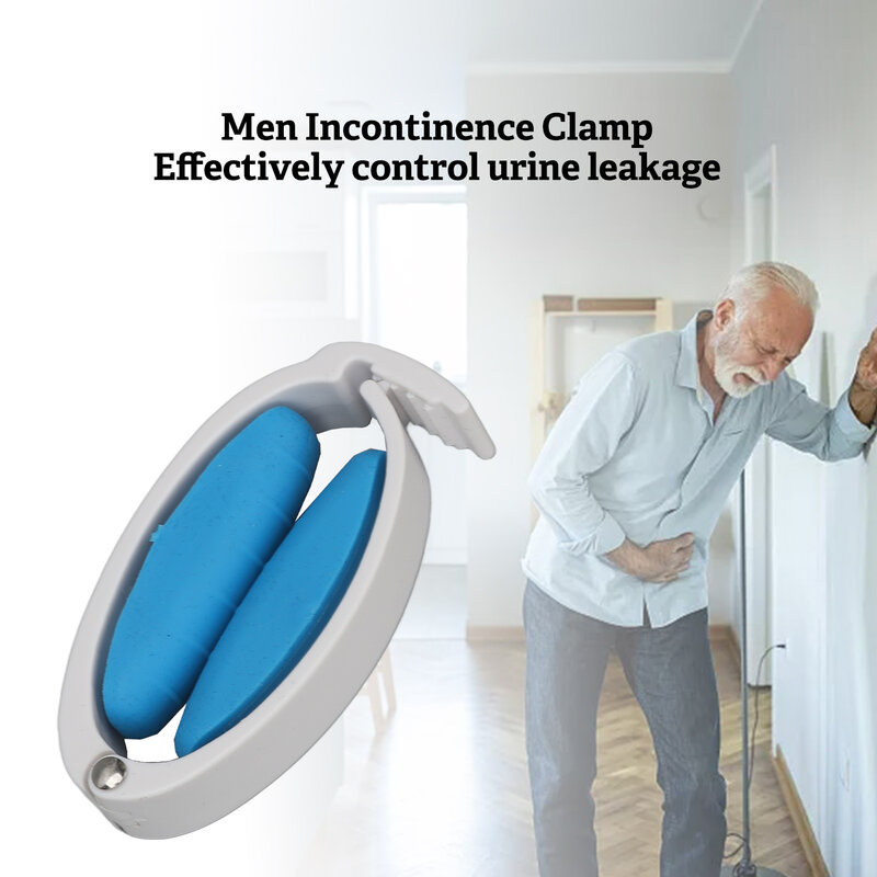 Braçadeira de incontinência urinária masculina Prevenir o vazamento ajustar a pressão Clipe de incontinência de silicone macio para homens Cuidado do paciente