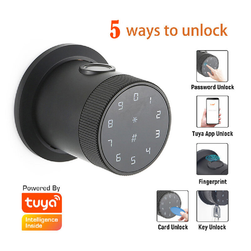 Электронный смарт-замок Tuya с поддержкой Bluetooth и сканером отпечатков пальцев