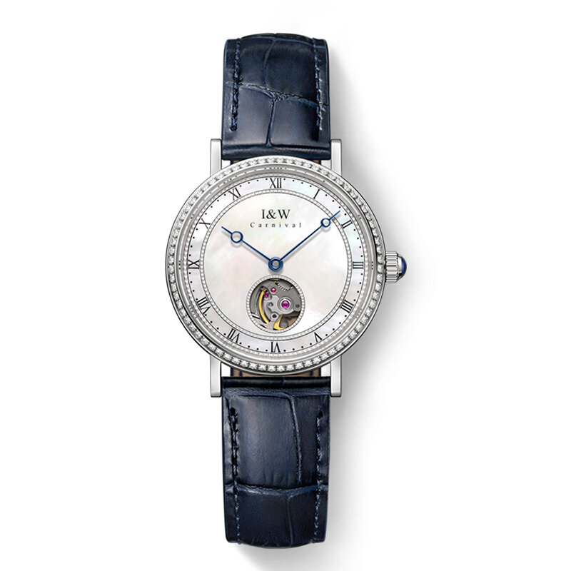 Ultrathin MIYOTA นาฬิกาสำหรับสตรีสวิตเซอร์แลนด์ I & W 2022นาฬิกากลไกอัตโนมัตินาฬิกา Sapphire กันน้ำ Relogio Feminino