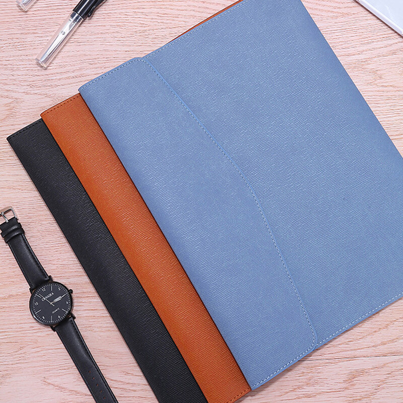 Maleta multi-camada multifuncional, bolsa de documentos elegante e simples para negócios, tipo snap de camada dupla, opcional em várias cores