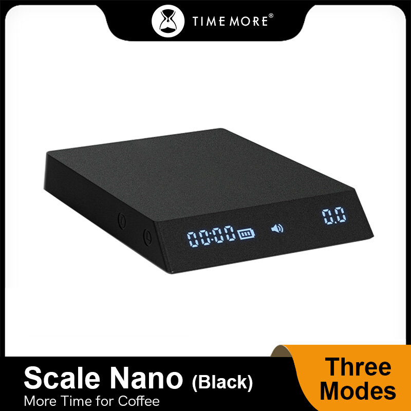 TIMEMORE Store – balance de cuisine miroir noir Nano expresso café, nouveau panneau de pesage avec heure, lumière USB Mini numérique donner le tapis