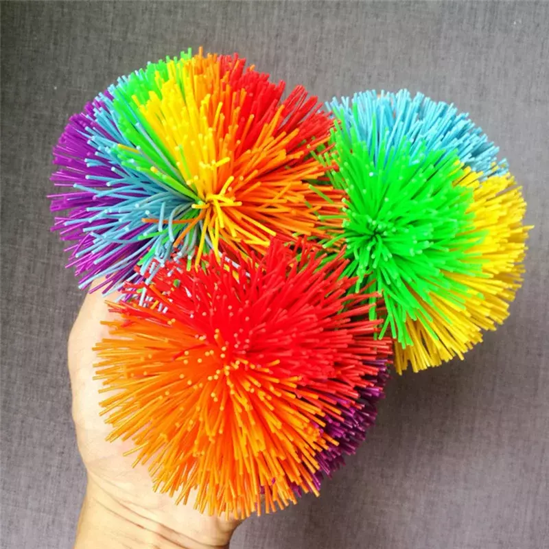 1Pc 6cm 9cm Colorful Rubber Wire Ball Toys for Kids Anti-Stress Stretchy Ball Children's Novelty Toys Funny Rubber Toy Ball