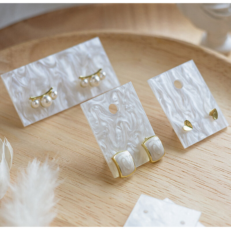 Simple Cloud Patterned Earrings Display Board Ear Stud Holder Jewelry Acrylic Cards Wholesale Multi Size Earring Organizer 20Pcs