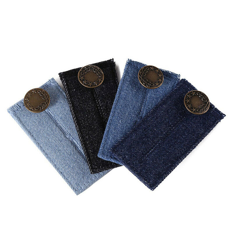 Unisex saia calças jeans cintura expansor ajuste cintura extensor botão elástico cinto extensão fivela vestuário acessório