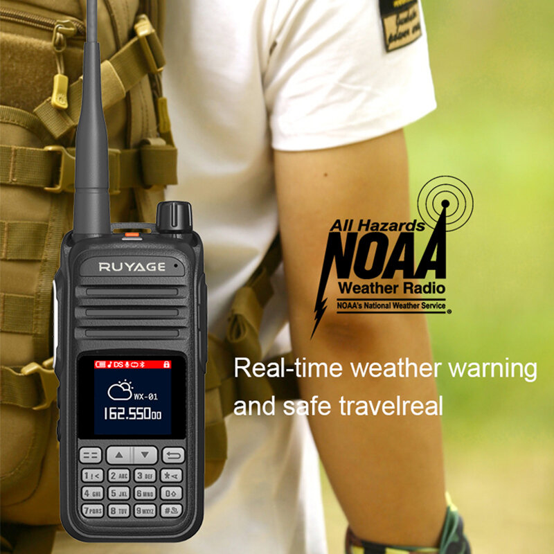 Ruyage-walkie-talkie de dos vías, banda de aire, banda completa, 108-520MHz, escáner de policía, UV2D Amateur
