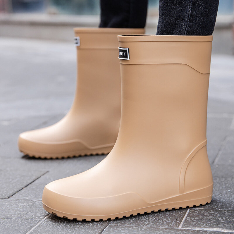 2023 New Mid Tall Women's Rain Boots Outdoor Fashion Comfortable Non-slip Rain Boots Rubber Waterproof Work Boots Size 39-44