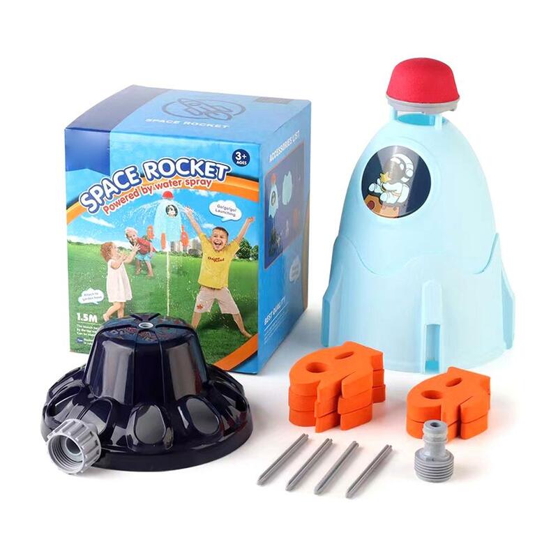로켓 발사기 장난감 야외 로켓 수압 리프트 스프링클러 장난감 재미있는 상호 작용 정원 잔디 물 스프레이, 어린이용 장난감
