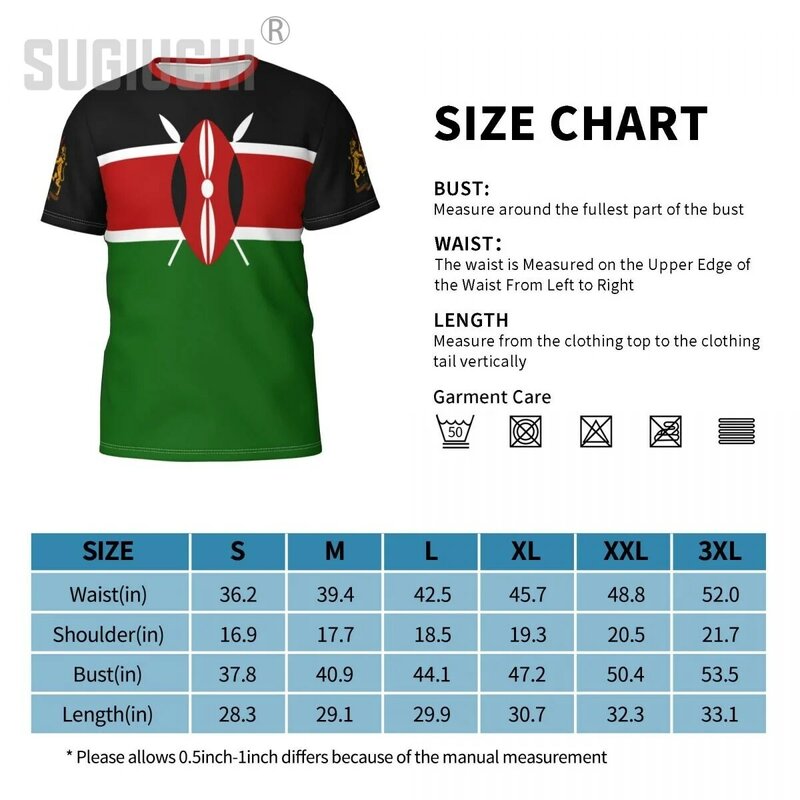 Nama Kustom Nomor Bendera Kenya Lambang 3D T-shirt Pakaian untuk Pria Wanita Kaus Jersey Sepak Bola Penggemar Sepak Bola Hadiah T Shirt