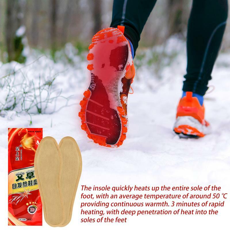 نعال داخلية ذاتية التسخين للمشي لمسافات طويلة ، إدراج تدفئة القدم في الشتاء ، إدراج الأحذية التدفئة السريعة ، المشي والعمل