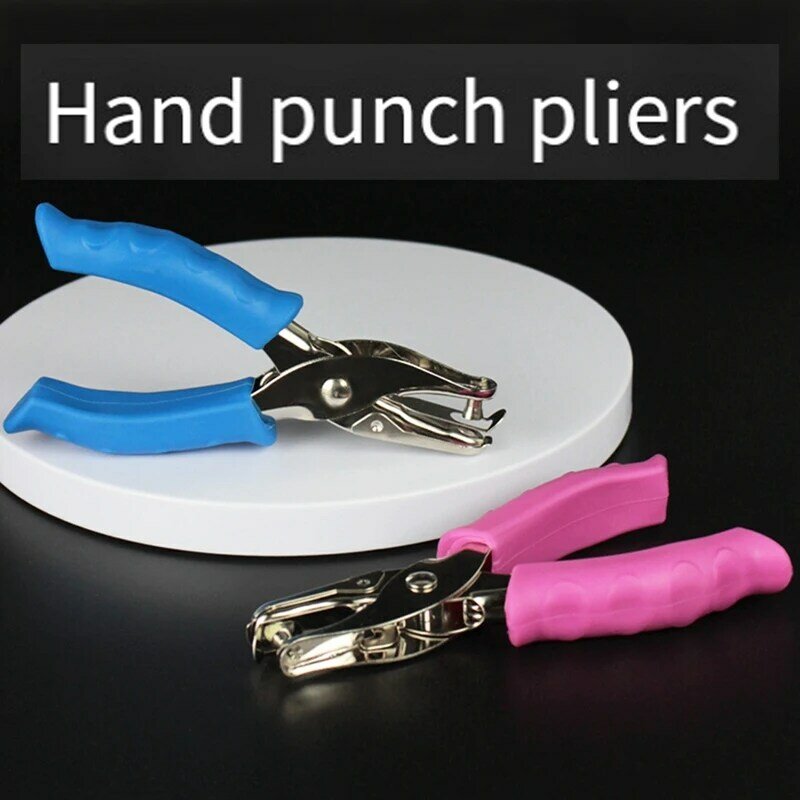 Puncher de punho para escritório e material escolar, pode ser usado para etiquetas, cartões, 3 Pack