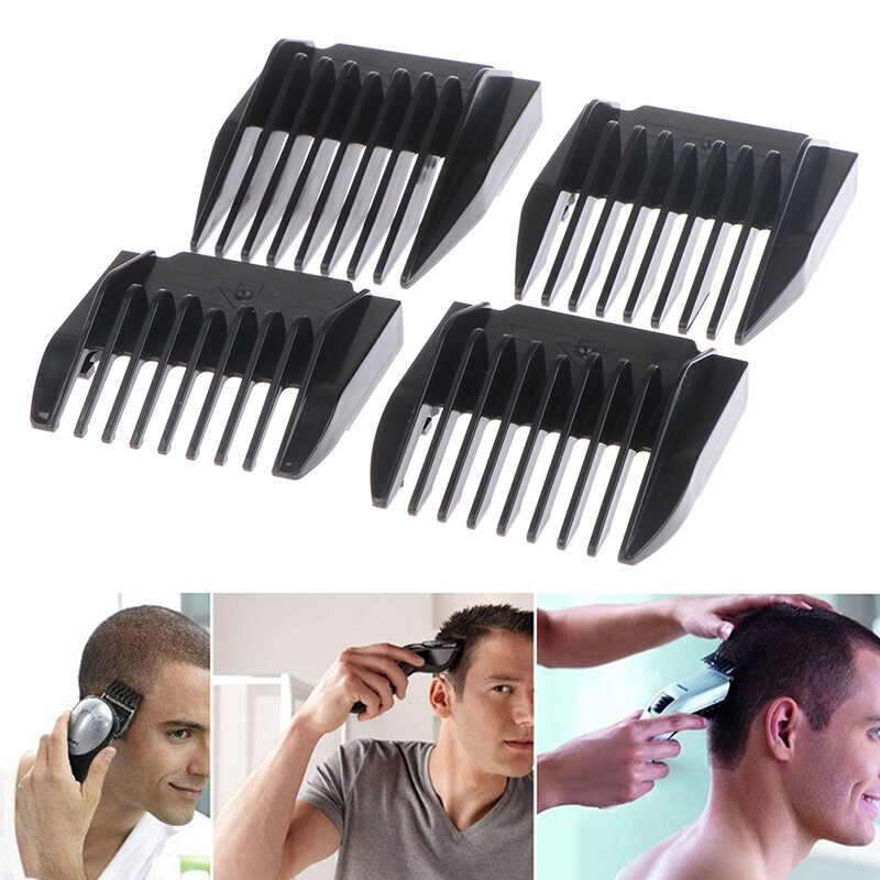 4Pcs Universal Cut Clipper Limit Comb Guide Attachment Size Barber Replacement (3mm,6mm,9mm,12mm)