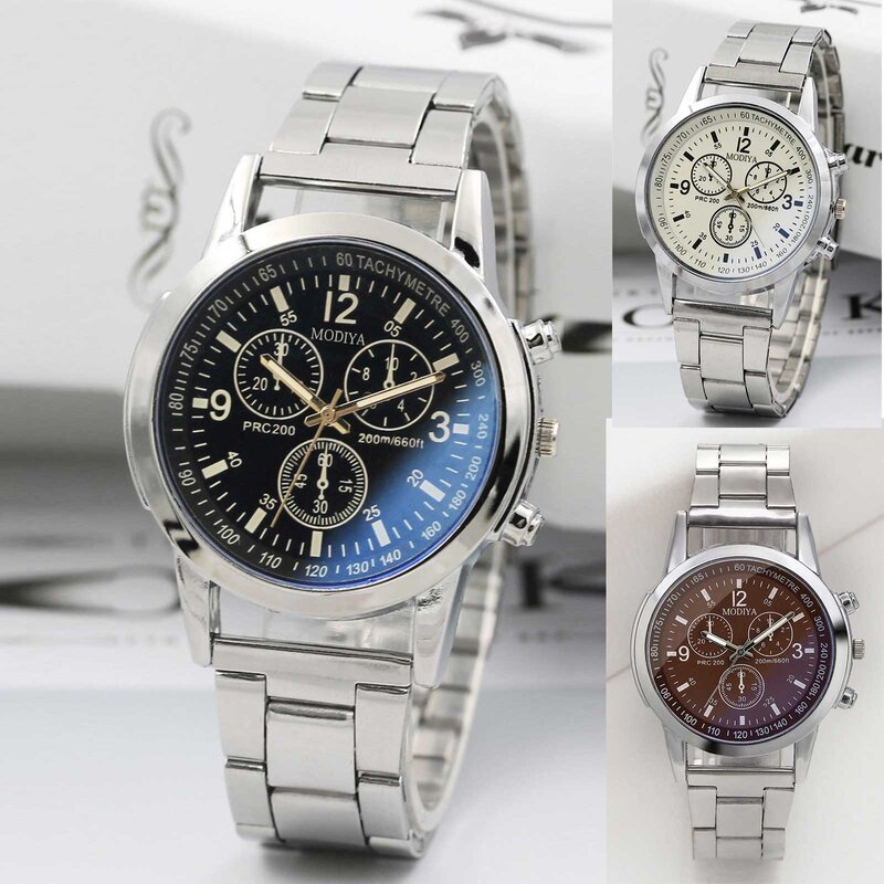 Relógio de tira de aço inoxidável masculino, relógios elegantes, pulseira casual, presente para dar homem, atmosfera, 2023